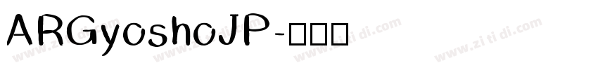 ARGyoshoJP字体转换