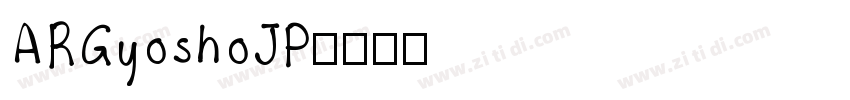 ARGyoshoJP字体转换