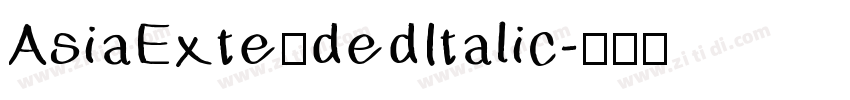 AsiaExtendedItalic字体转换