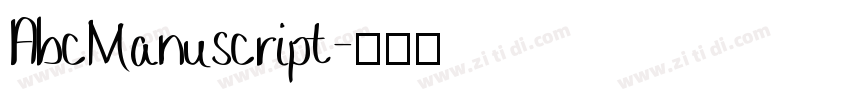 AbcManuscript字体转换