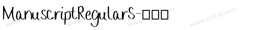 ManuscriptRegularS字体转换