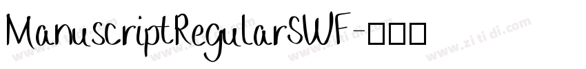 ManuscriptRegularSWF字体转换