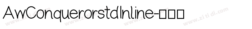 AwConquerorstdInline字体转换