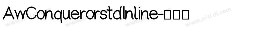 AwConquerorstdInline字体转换