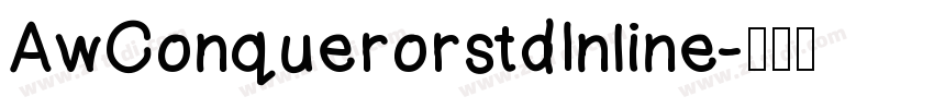 AwConquerorstdInline字体转换