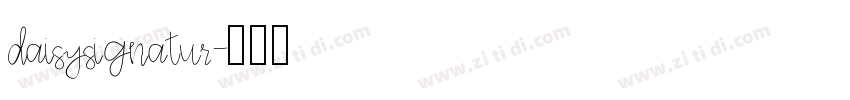DaisySignatur字体转换