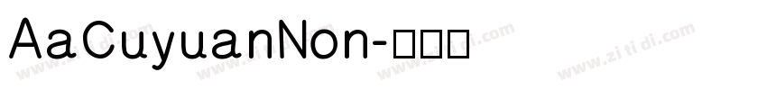 AaCuyuanNon字体转换