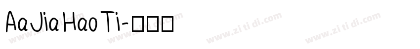 AaJiaHaoTi字体转换