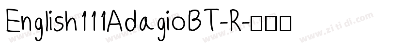 English111AdagioBT-R字体转换