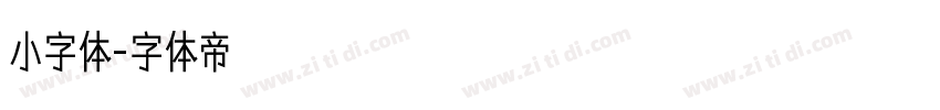 小字体字体转换