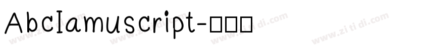 AbcIamuscript字体转换