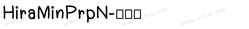 HiraMinPrpN字体转换