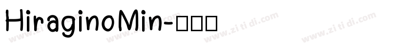 HiraginoMin字体转换
