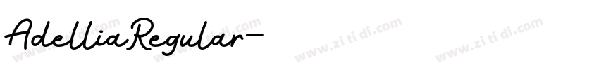 AdelliaRegular字体转换