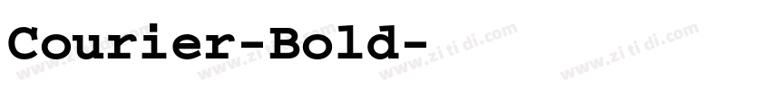 Courier-Bold字体转换