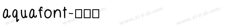 aquafont字体转换