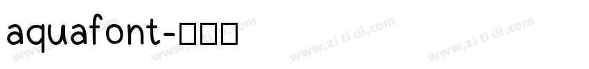 aquafont字体转换