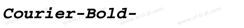 Courier-Bold字体转换