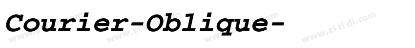 Courier-Oblique字体转换