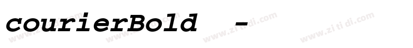 courierBold字体字体转换