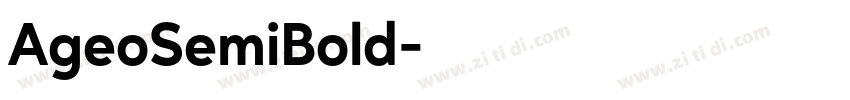 AgeoSemiBold字体转换