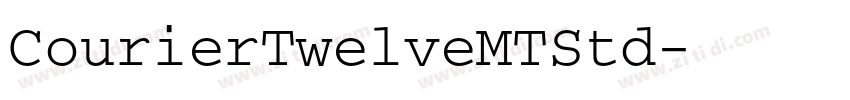 CourierTwelveMTStd字体转换