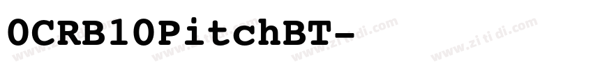 0CRB10PitchBT字体转换