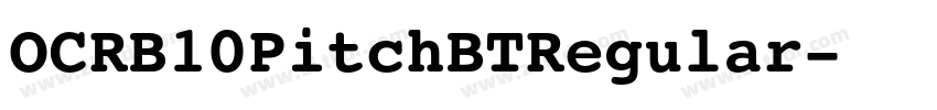 OCRB10PitchBTRegular字体转换