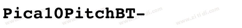 Pica10PitchBT字体转换