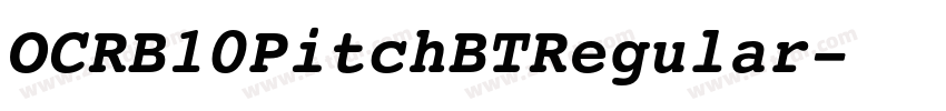 OCRB10PitchBTRegular字体转换