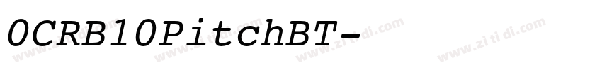 0CRB10PitchBT字体转换