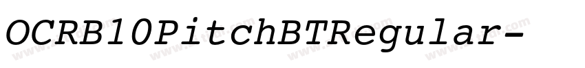 OCRB10PitchBTRegular字体转换