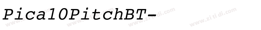 Pica10PitchBT字体转换