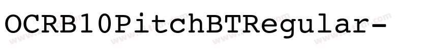 OCRB10PitchBTRegular字体转换