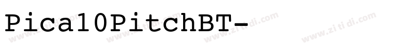Pica10PitchBT字体转换