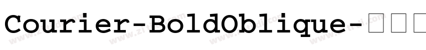 Courier-BoldOblique字体转换