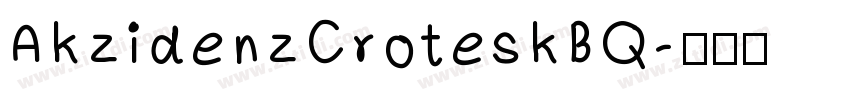 AkzidenzCroteskBQ字体转换