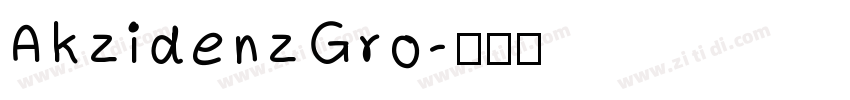 AkzidenzGro字体转换