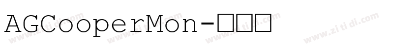 AGCooperMon字体转换