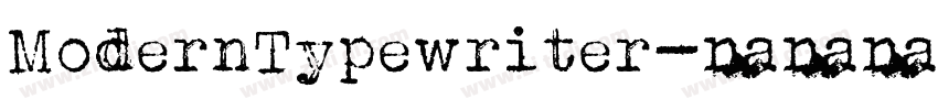 ModernTypewriter字体转换
