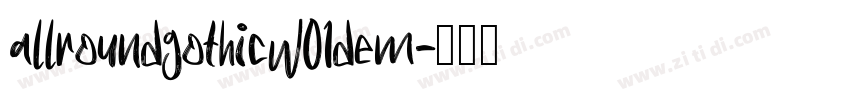 allroundgothicW01dem字体转换