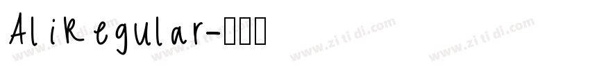 AliRegular字体转换