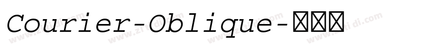 Courier-Oblique字体转换