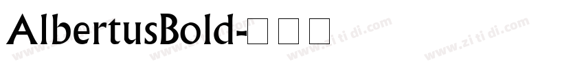 AlbertusBold字体转换