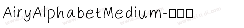 AiryAlphabetMedium字体转换