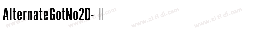 AlternateGotNo2D字体转换