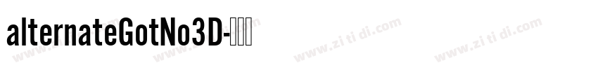 alternateGotNo3D字体转换