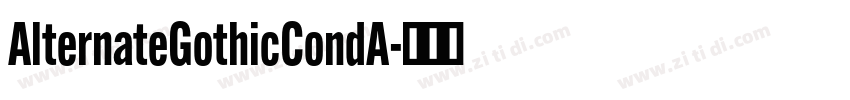AlternateGothicCondA字体转换