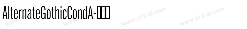 AlternateGothicCondA字体转换
