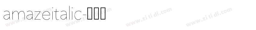 amazeitalic字体转换